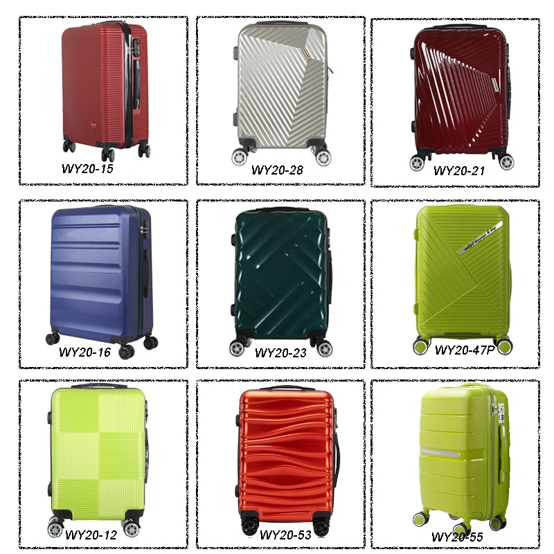 New Fashion Matching Color Polypropylene Travel Trolley Luggage Bag with Built-in Tsa Lock