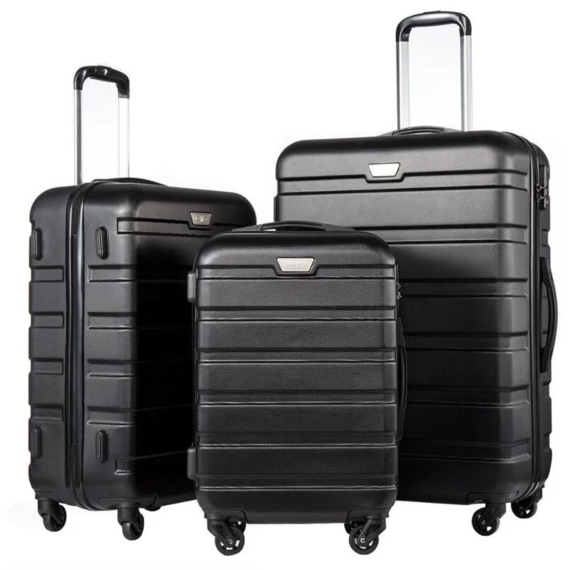 New Fashion Matching Color ABS PC Travel Trolley Luggage Bag with Built-in Tsa Lock 3 PCS Set