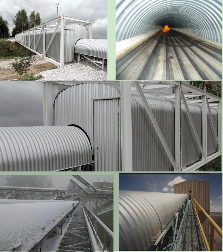 Full, 3/4 and 1/2 to Conveyor of Cema / JIS / DIN / ISO Standard Rain Proof Belt Conveyor Covers